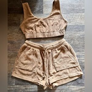 Zara Terry Cloth Short Set